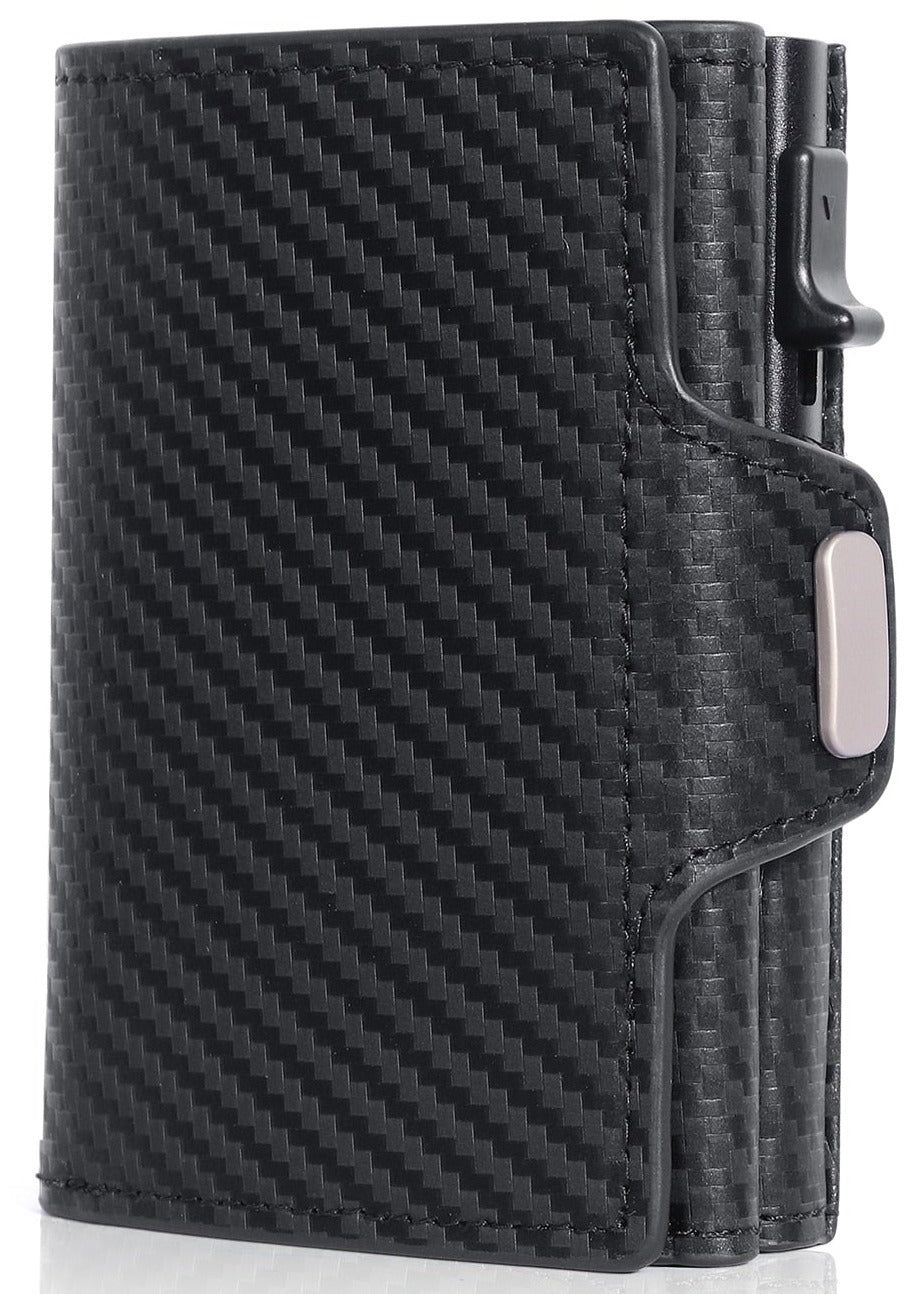 Pop-Up RFID Protection Genuine Leather Wallet