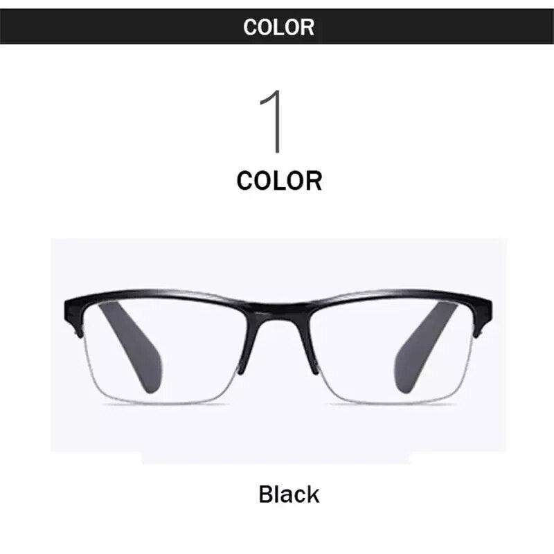 Half-Frame Clear Lens Retro Reading Glasses