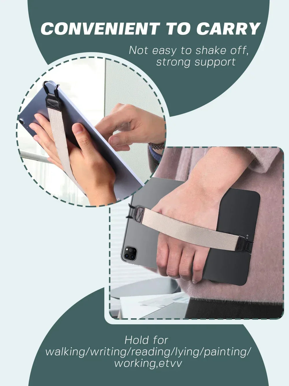 EasyHold Case-Friendly Elastic 10.2"–11" Tablets Grip Strap