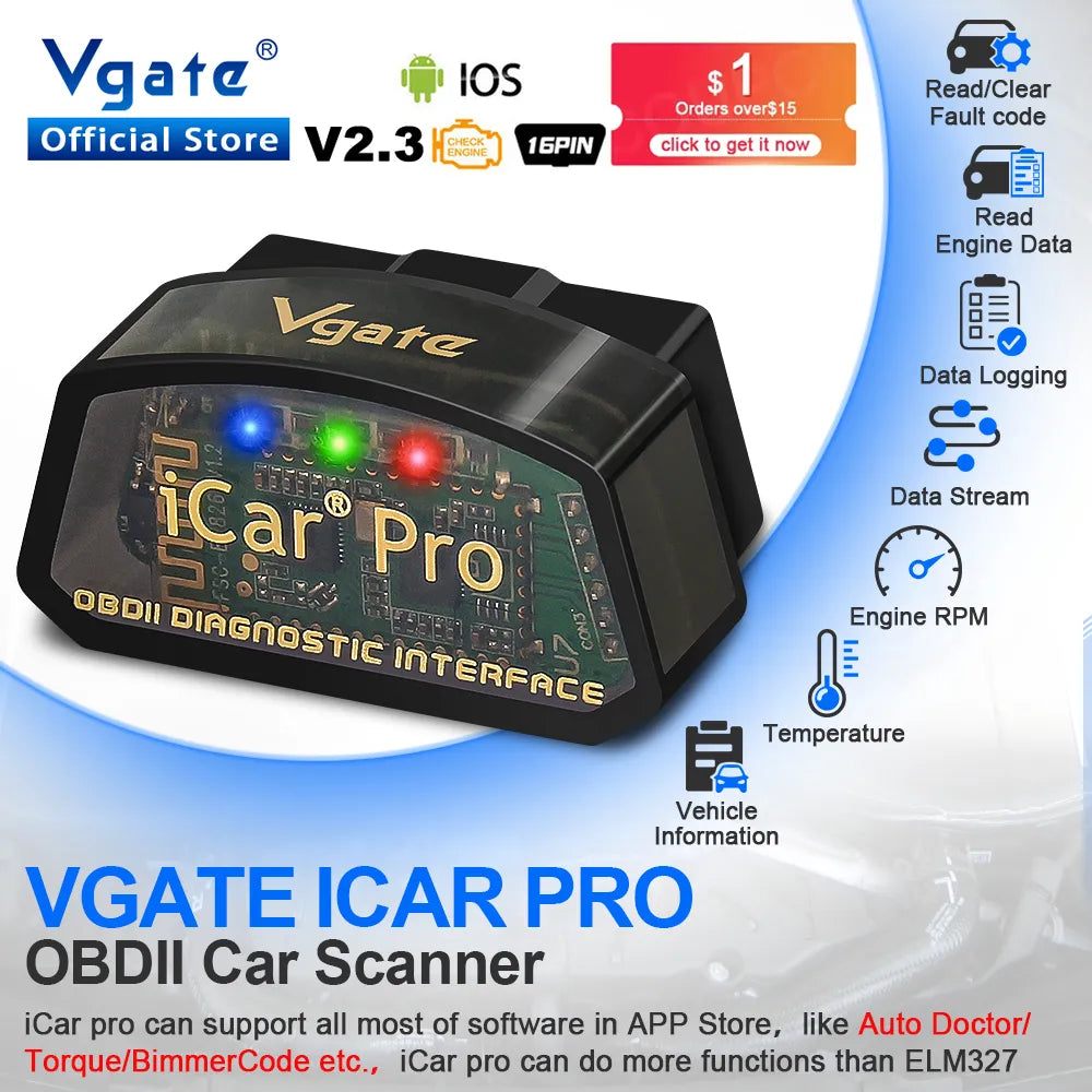 iCar Pro OBD2 Advanced Car Diagnostic Scanner for iphone & Android