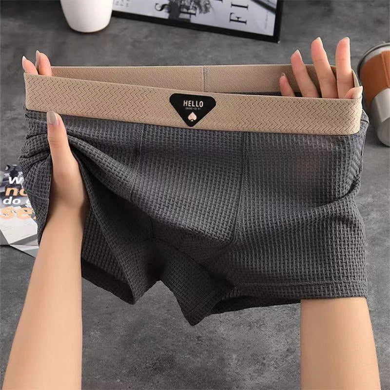 CoolEase Gentle Fit For Sensitive Skin Cool & Lightweight Breathable Ice Silk Boxers (4pcs)