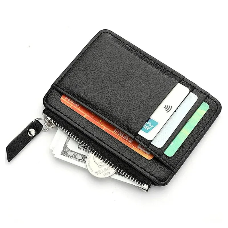 SlimZip Zippered Mini Wallet with Card Slots & Coin Pocket