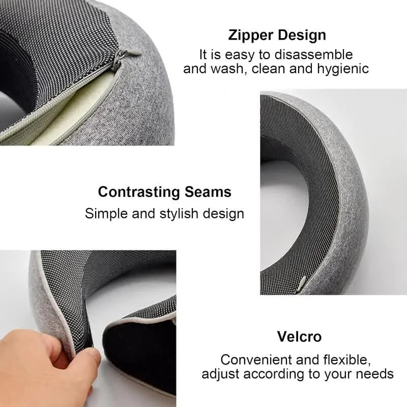 U-shaped Memory Foam Snail Style Adjustable Travel Pillow