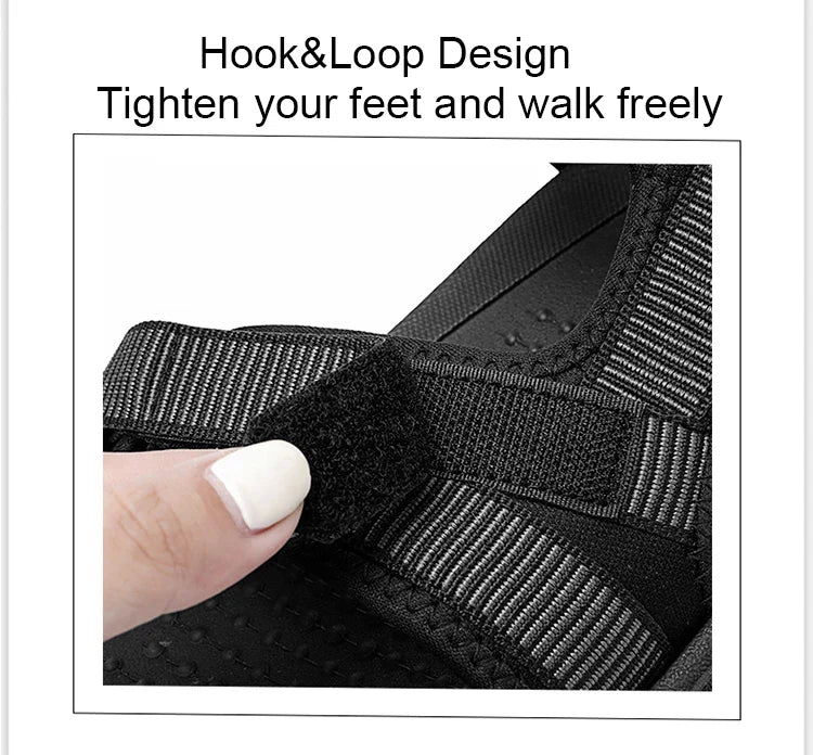 Extraordinary Comfort Lightweight & Flexible Non-Slip Waterproof Hoop & Loop Sandals