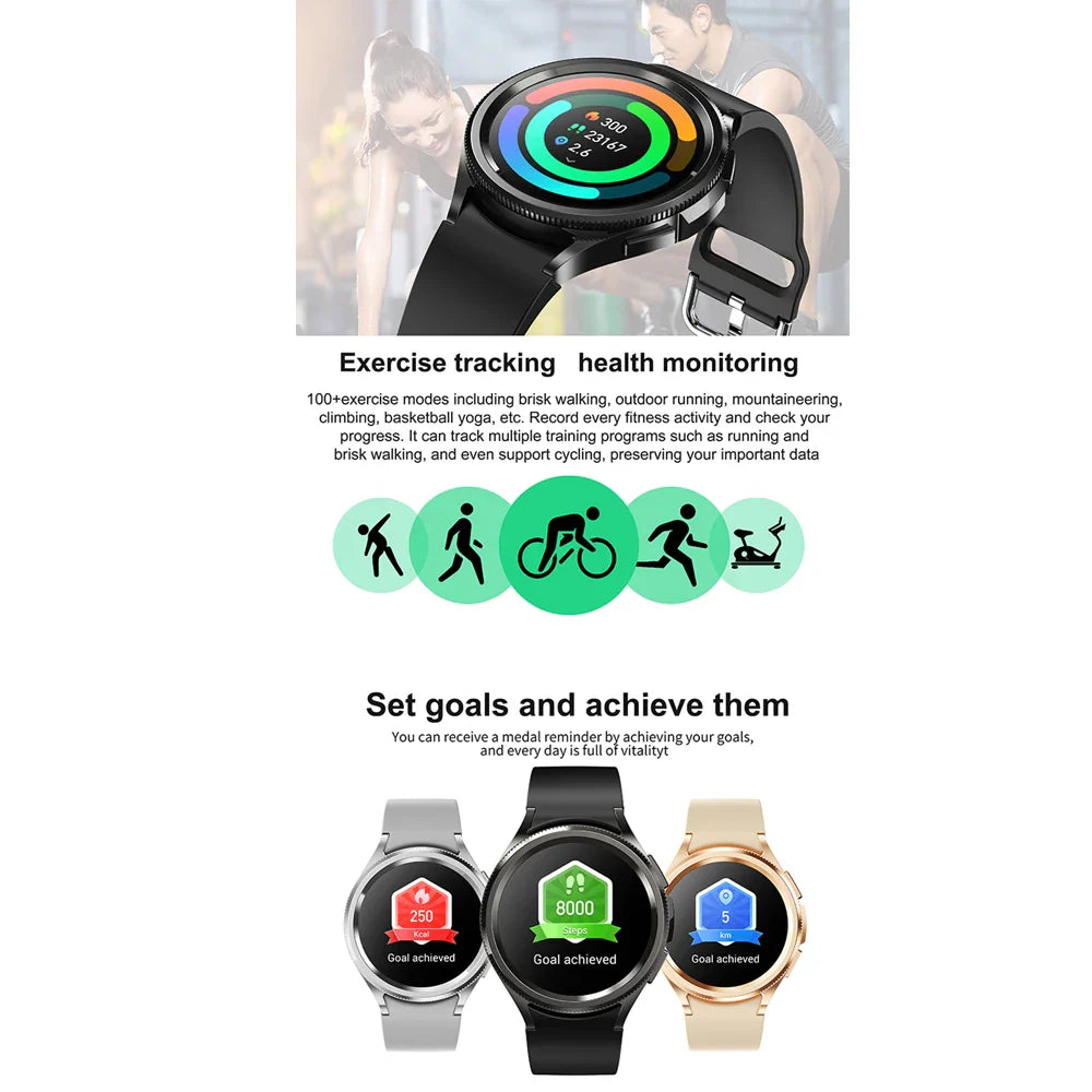 Classic Bluetooth Call Health Monitoring Smartwatch For Android & iOS