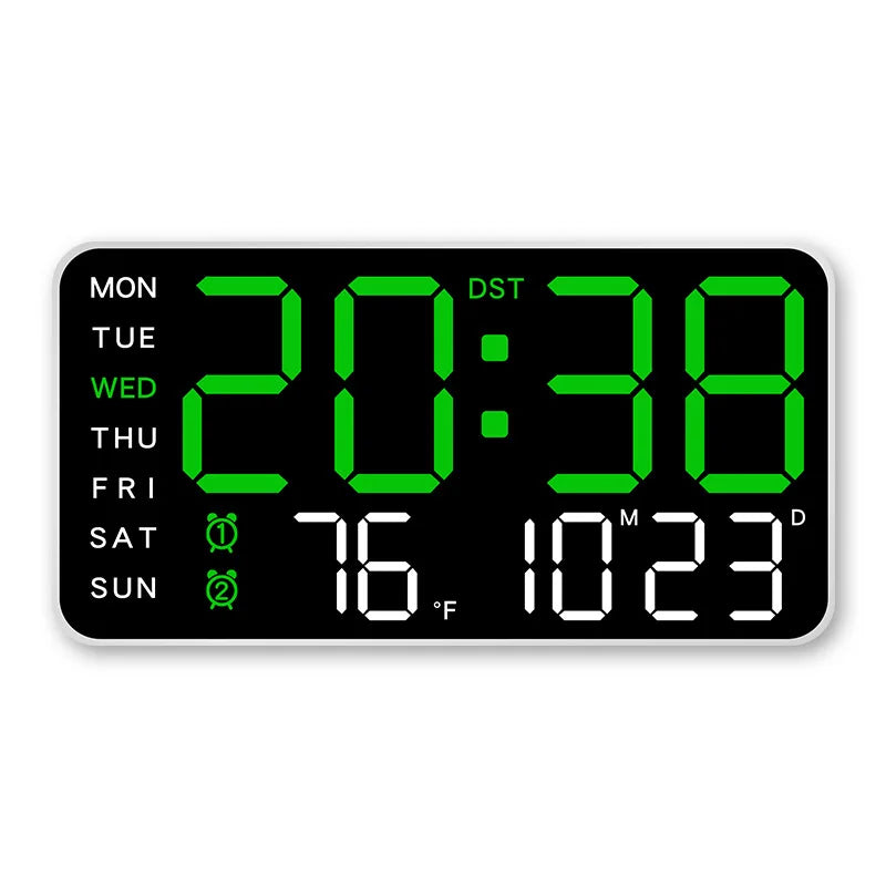 Seniors-Friendly Easy-Read Large Display LED Voice Control Alarm Clock