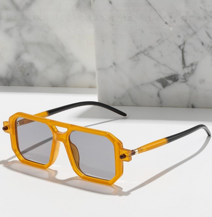 Vintage Clear Lens UV400 Steam Punk Sunglasses