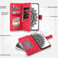 Full Screen Protection Deluxe Zipper Wallet Case with Foldable Kickstand for iPhone