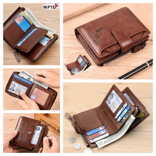 RFID Blocking Large Capacity Men's Wallet