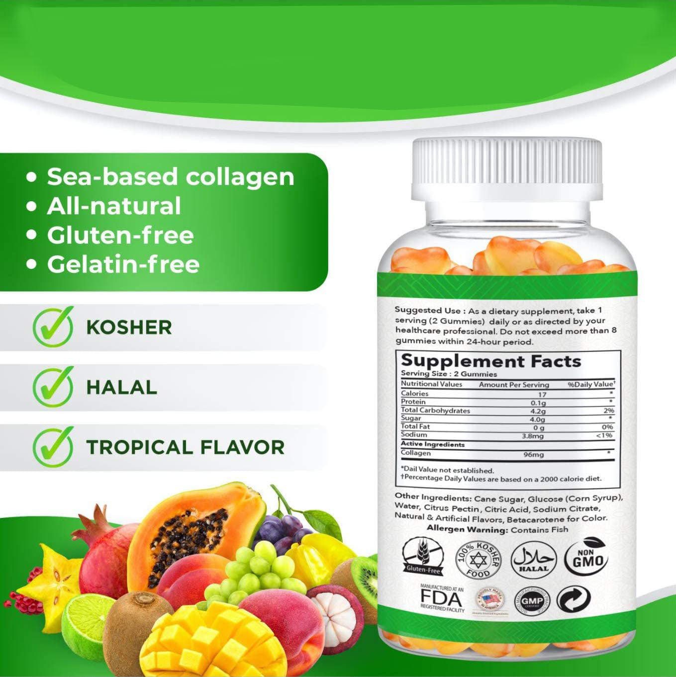 Marine-Based Collagen Gummies- Supports Joint Health & Mobility Boosts Muscle & Heart Health