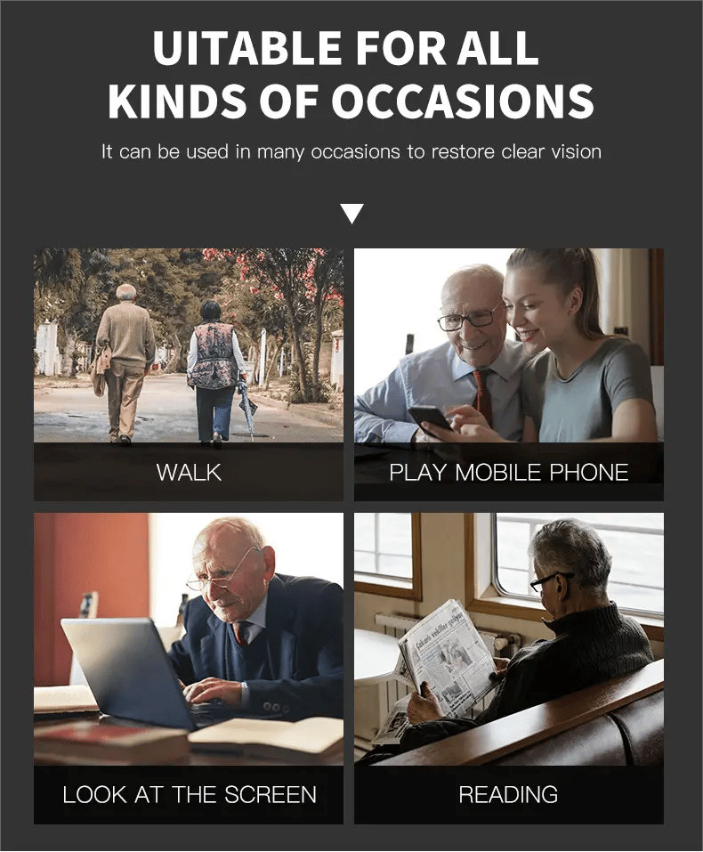 Ultra-Light Photochromic Crystal-Clear Vision Reading Glasses