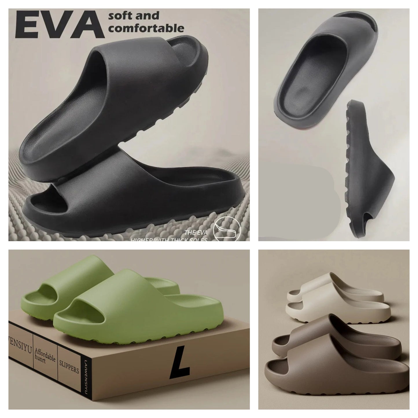 CloudComfort Super Soft Thick Sole Anti-Slip EVA Slides
