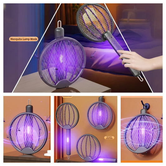 UV Attract 3-in-1 (Handheld / Stand / Wall-Mount) Rechargeable Mosquito Swatter