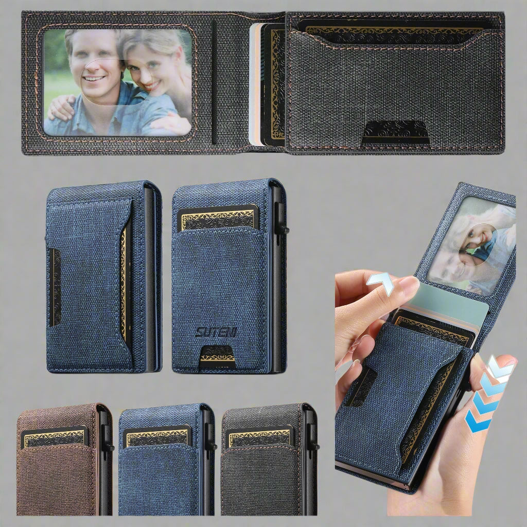 QuickCard – Pop-Up Card Magnetic Closure Durable & Slim Lightweight Wallet