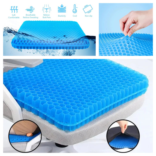 Ergonomic Shock-Absorbing Pressure Relief All-Day Comfort Gel Honeycomb Cushion