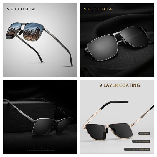 Crystal-Clear Vision Polarized UV400 Magnesium Alloy Frame Anti-Reflective Sunglasses