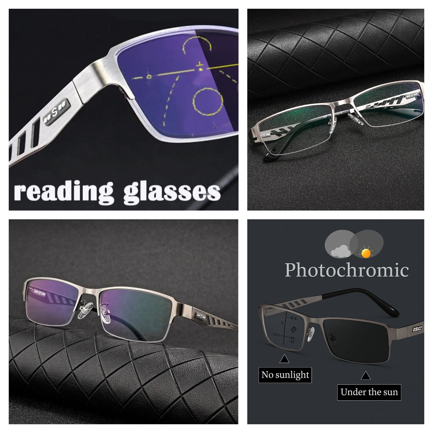 Ultra-Light Photochromic Crystal-Clear Vision Reading Glasses
