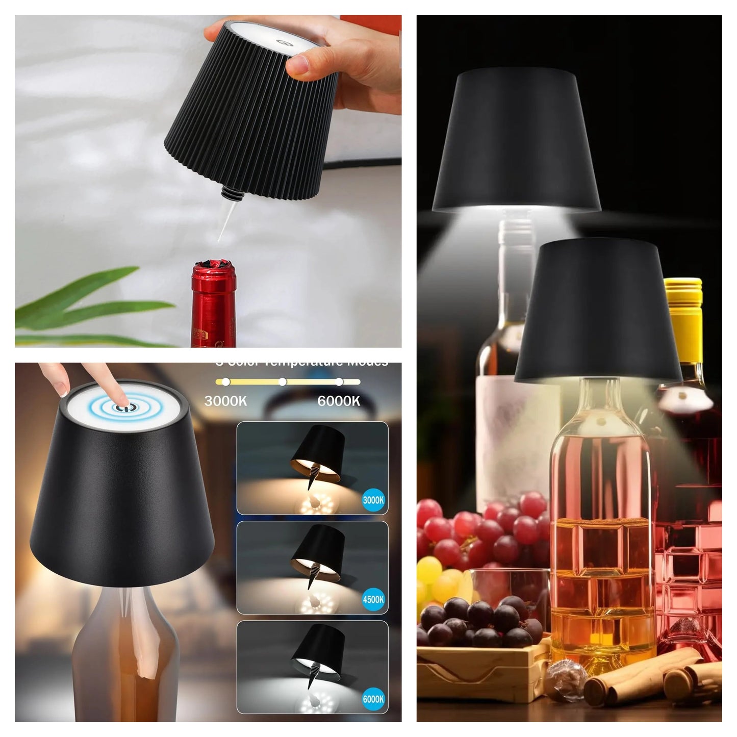 GlowBottle Creative Wireless Touch Table Lamp for Wine Bottles