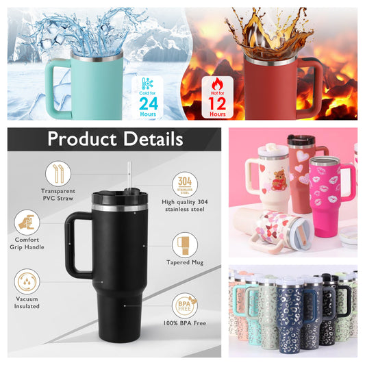 Premium Stainless Steel Spill Proof Double-Wall Vacuum Insulation Designer Tumbler