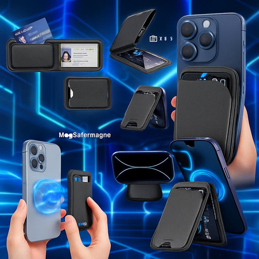 MagSafe 3-in-1  RFID-Blocking Magnetic Card Holder with Adjustable iPhone Stand
