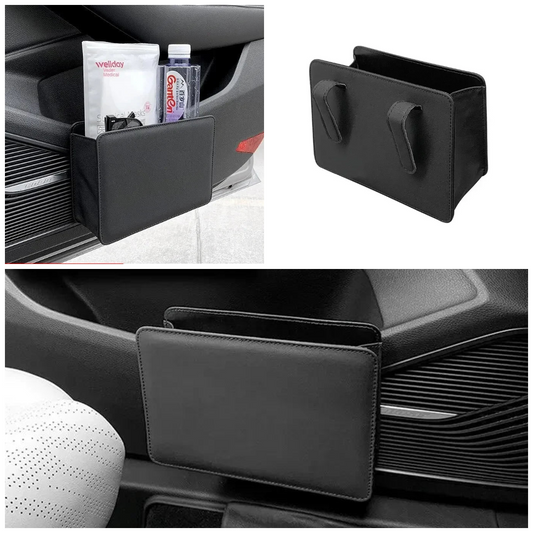 Multi-Use Foldable Car Organizer / Trash Container with Easy Clip-On Design