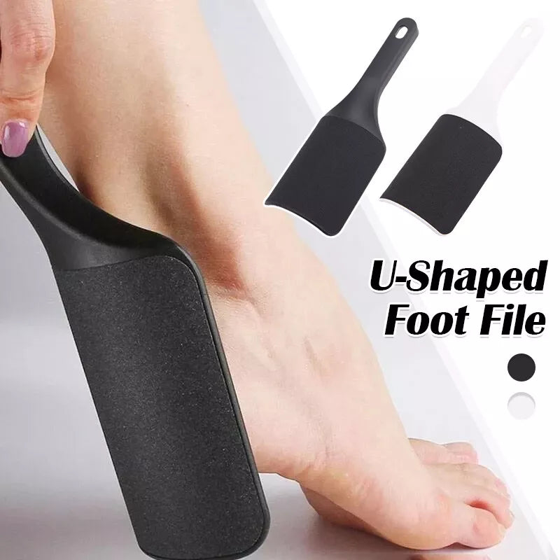 Double-Sided (Thick and Fine Grits) Design Ergonomic Foot File & Callus Remover
