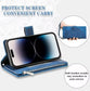 Full Screen Protection Deluxe Zipper Wallet Case with Foldable Kickstand for iPhone