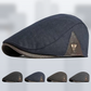 Spring & Autumn Adjustable Retro Flat Cap with Side Triangle Accent
