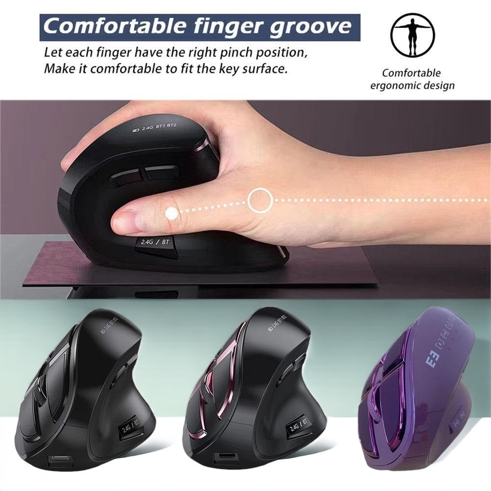 Vertical Ergonomic Wireless Rechargeable 9 Buttons Mouse – all 4 home