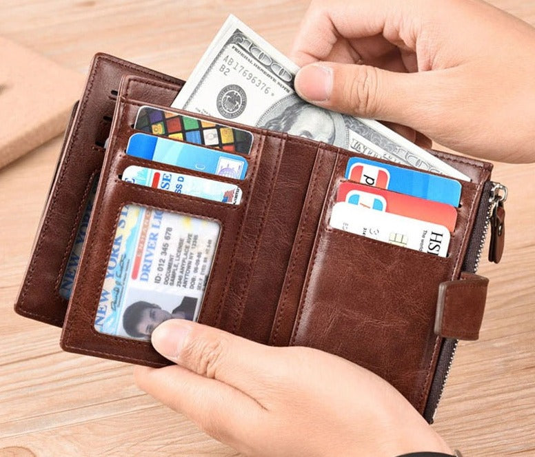 RFID Blocking Large Capacity Men's Wallet