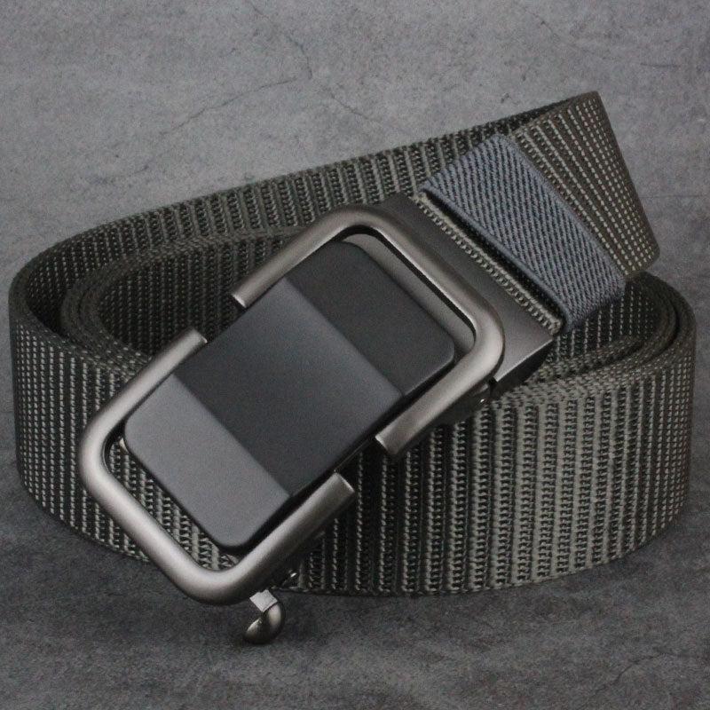 Automatic Buckle Canvas Designer Belt