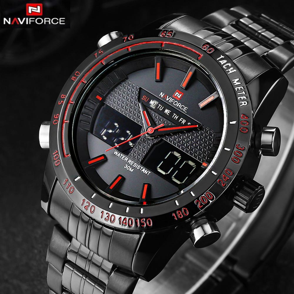G191 Full Steel Military Wrist Watch (6 colors) - Indigo-Temple
