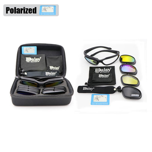 Daisy C5 Polarized Army\Shooting Goggles - 4 Lens Kit - Indigo-Temple