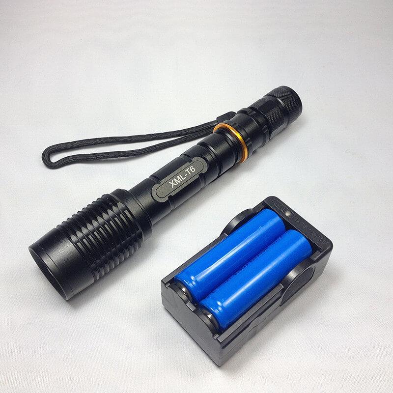 LUX™ CREE XM-L T6 LED 5 mode zoomable Flashlight - Indigo-Temple
