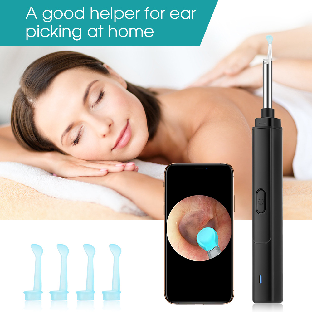 Rechargeable Wireless WiFi Ear Pick Otoscope Camera