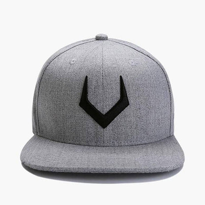 Valourian™ Embroidered Flat-Bill Snapback Cap - Indigo-Temple