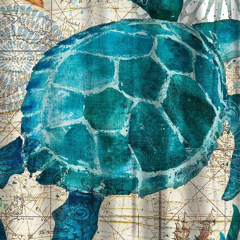 Marine Animals Waterproof Shower Curtain (4 Variations Available) - Indigo-Temple