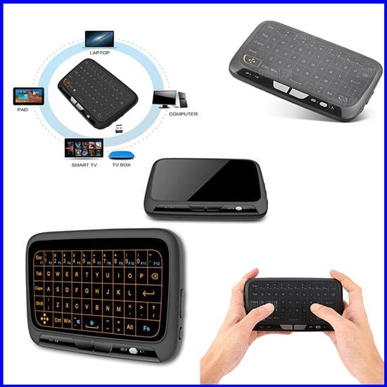 2-in-1 Wireless Multimedia Touchpad & Keyboard - Indigo-Temple