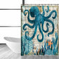 Marine Animals Waterproof Shower Curtain (4 Variations Available) - Indigo-Temple