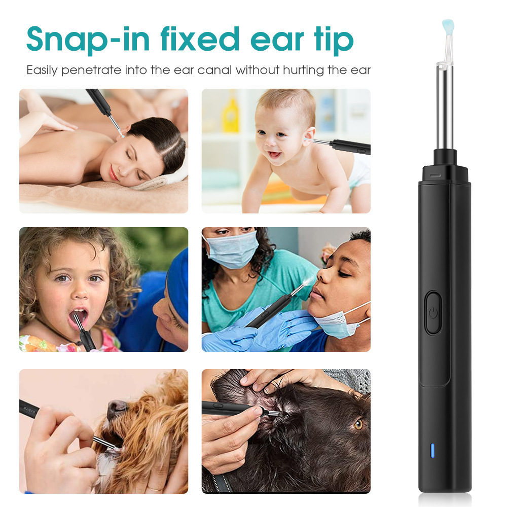 Rechargeable Wireless WiFi Ear Pick Otoscope Camera