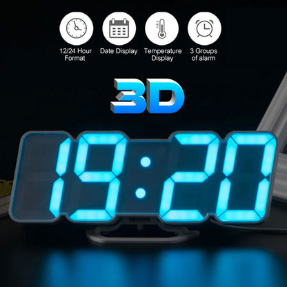 3D LED Large Digital Clock