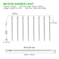 Waterproof Meteor Shower LED String Lights (8pcs)
