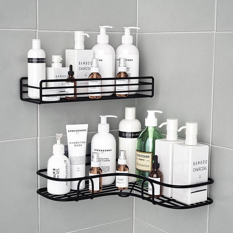 Decorative Punch-free Corner Wrought Iron Shelf (2pcs)
