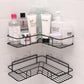 Decorative Punch-free Corner Wrought Iron Shelf (2pcs)
