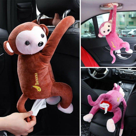 Creative Hanging Monkey Tissue Holder for Home and Car - Indigo-Temple