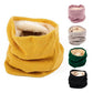 Knitted Neck Warmer with Faux Fur Lining - Indigo-Temple