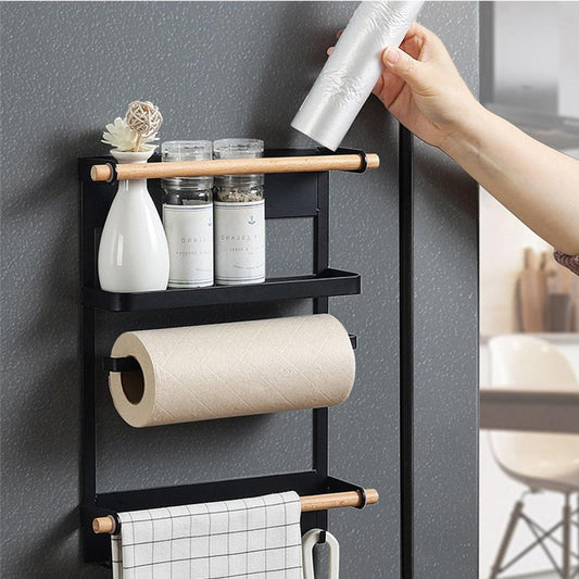 Drill-Free Magnetic Refrigerator Storage Rack