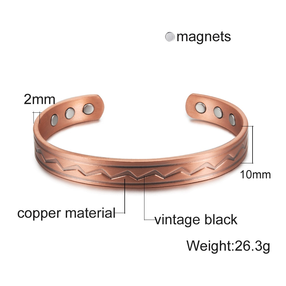 Pure Copper Magnetic Therapy Health Bracelet
