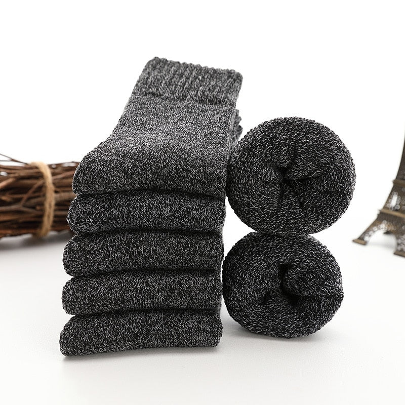 Thick Wool Thermal  Socks For Men (5 Pairs)