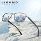 Polarized Square Metal Sunglasses For Men